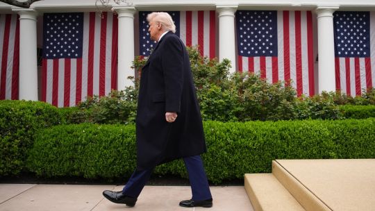 20250402 Donald Trump dio un discurso sobre aranceles recíprocos durante un evento en el Jardín de las Rosas titulado 