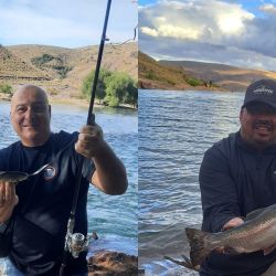 No todo es fly en la Patagonia. Amigos del norte bonaerense disfrutaron también de la pesca con señuelos y cucharas. 