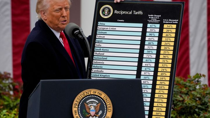President Trump Announces New Tariffs In Rose Garden Speech