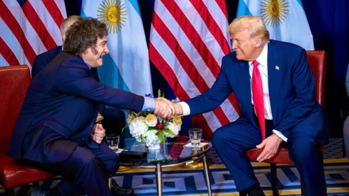 Javier Milei and Donald Trump.