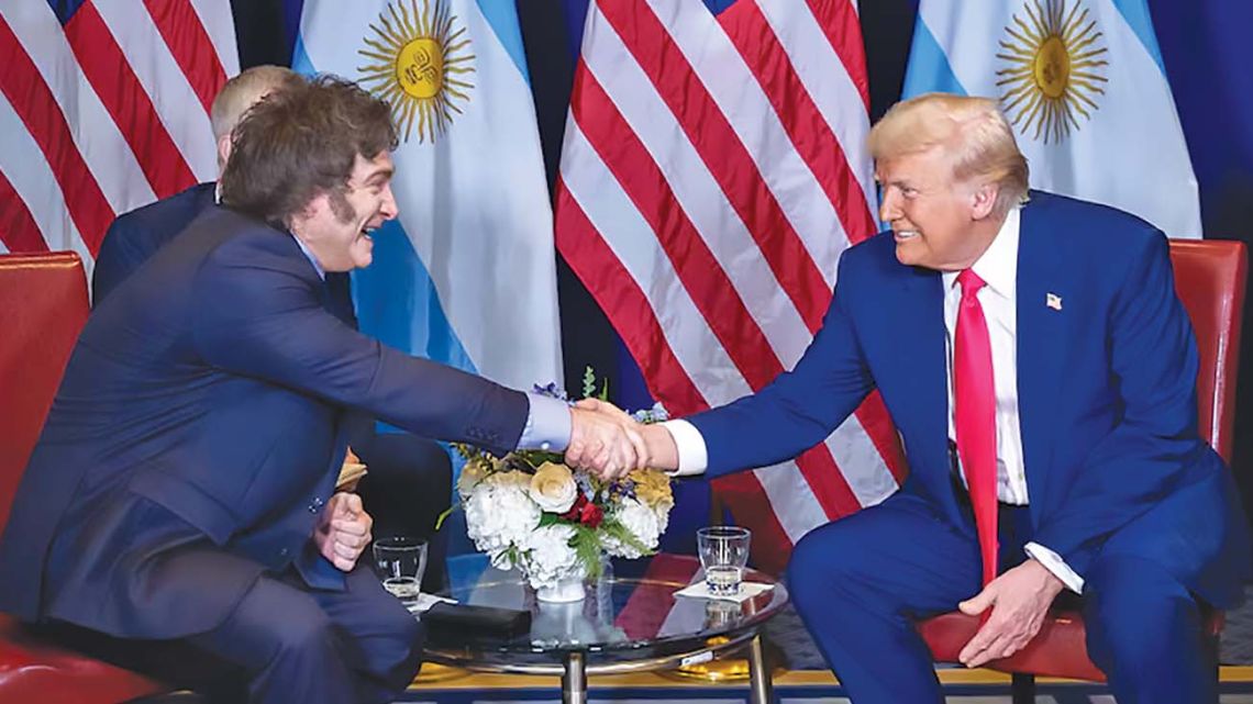 President Javier Milei and US President Donald Trump.