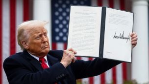President Trump Announces New Tariffs In Rose Garden Speech