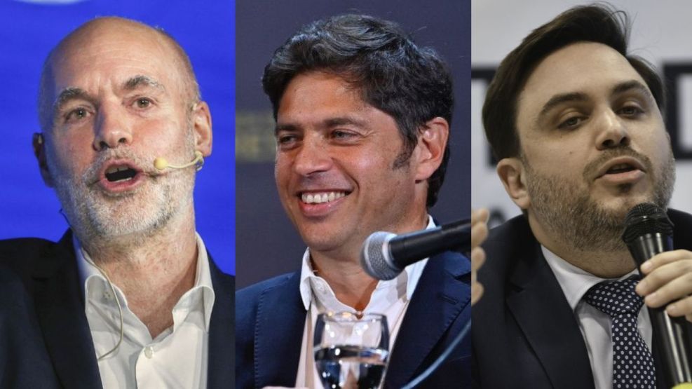 Horacio Rodríguez Larreta, Axel Kicillof y Ramiro Marra