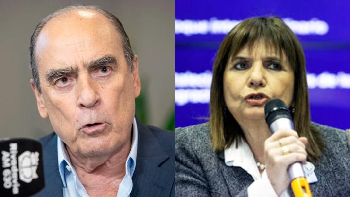 Funcionarios. El jefe de Gabinete y la ministra de Seguridad.