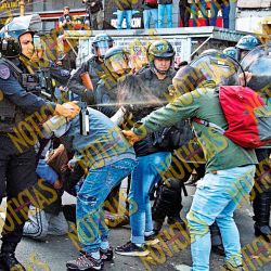 Cristian Rivaldi, policia que le tiro gas a una niña en la marcha de jubilados. | Foto:CRISTIAN PIROVANO