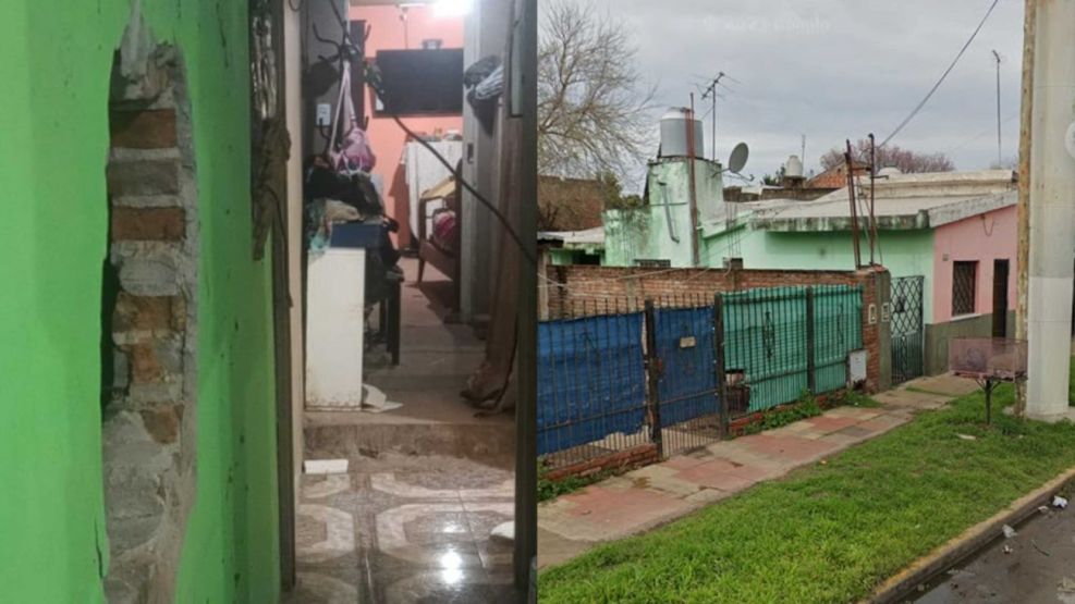 Una familia hizo un boquete en la medianera de sus vecinos 20250409