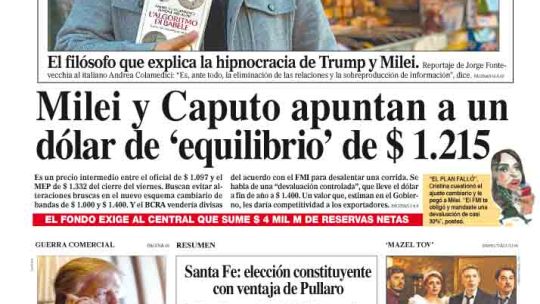 La tapa del Diario PERFIL del domingo 13 de abril de 2025