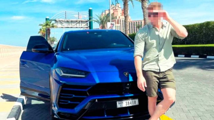 Brandon. En su cuenta muestra sus viajes y paseos en Lamborghini.