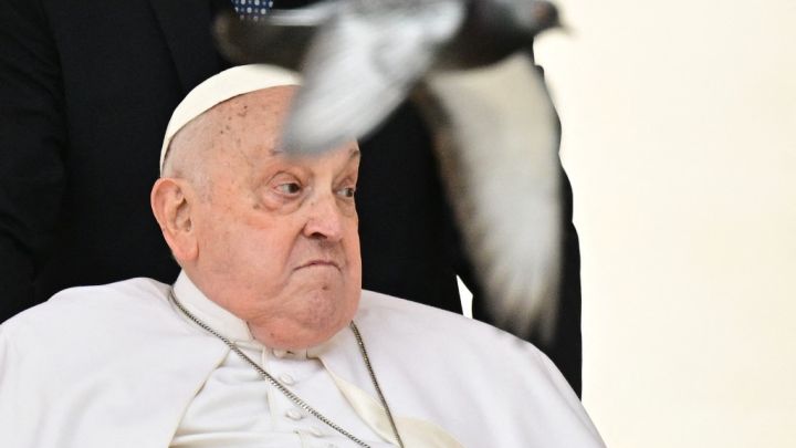 El papa Francisco salió nuevamente a la Plaza de San Pedro el Domingo de Ramos.
