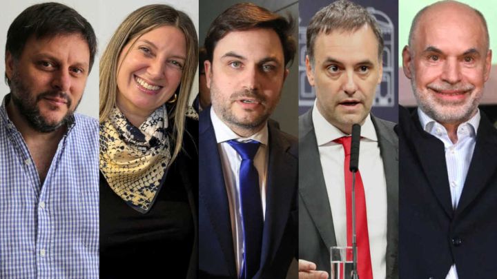 Leandro Santoro, Silvia Lospenatto Ramiro Marra, Manuel Adorni, Horacio Rodríguez Larreta.