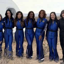 La tripulación femenina que marcó un hito en el turismo espacial.