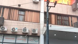 Incendio en la sede central del Apross