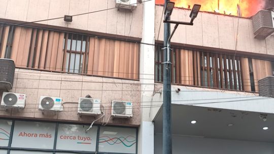 Incendio en la sede central del Apross