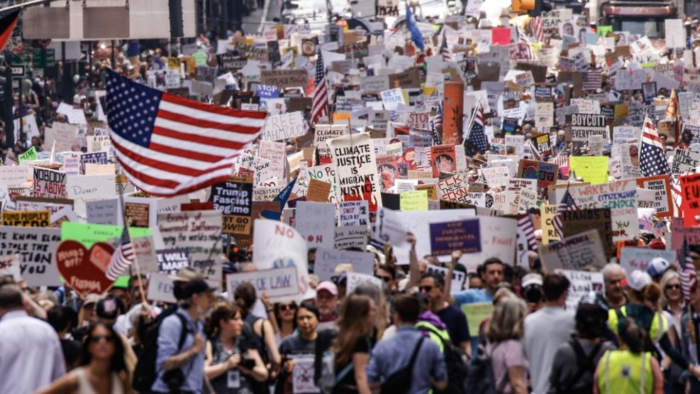 Protesta contra Trump en Nueva York.