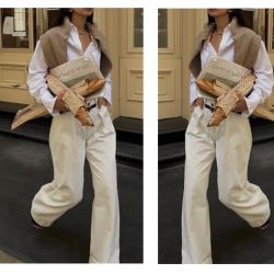 Old money outfits con pantalón blanco