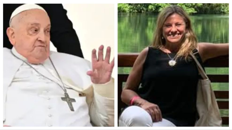 Carolina Bergoglio y el Papa Francisco