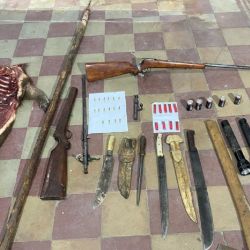 Todas las armas que fueron secuestradas.