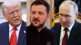 Donald Trump, Volodimir Zelensky y Vladimir Putin