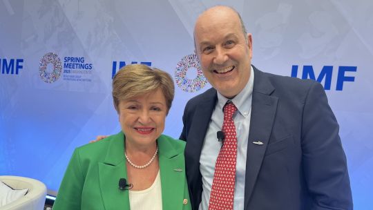 Kristalina Georgieva y Federico Sturzenegger