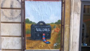 Pintura del artista romano Maupal en homenaje al Papa Francisco