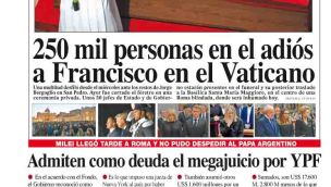 La tapa del Diario PERFIL del sábado 26 de abril de 2025