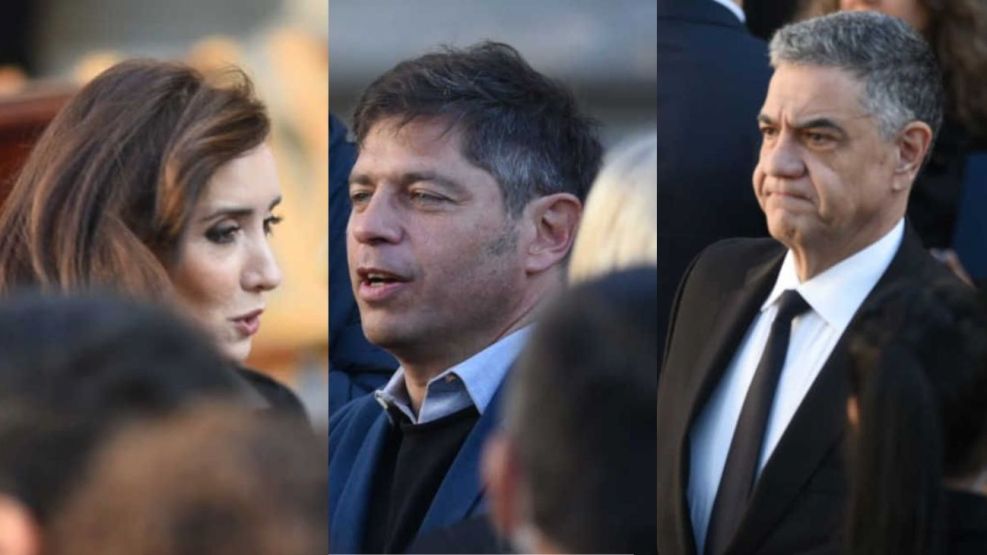 Victoria Villarruel, Axel Kicillof y Jorge Macri en la misa por el Papa Francisco en la Catedral Metropolitana