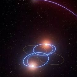 Este exoplaneta sin precedentes, llamado 2M1510 (AB) b, orbita una pareja de enanas marrones jóvenes,