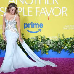 La actriz estadounidense Blake Lively asiste a la proyección especial de "Another Simple Favor" en el Jazz at Lincoln Center de Nueva York. | Foto:CHARLY TRIBALLEAU / AFP