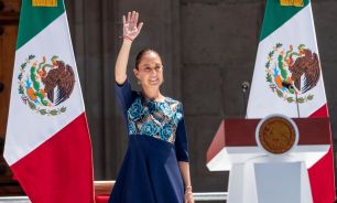 President Sheinbaum Delivers Address To Announce Trump Countermeasures At Zocalo