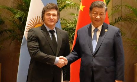Javier Milei con Xi Xinping