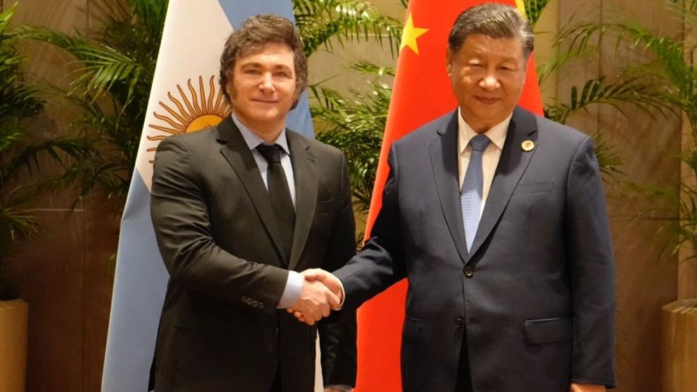 Javier Milei con Xi Xinping