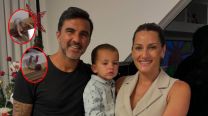 Mica Viciconte, Fabián Cubero y su hijo Luca