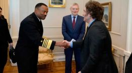 Javier Milei recibió este martes al jefe del Comando Sur de Estados Unidos, almirante Alvin Holsey 20250429