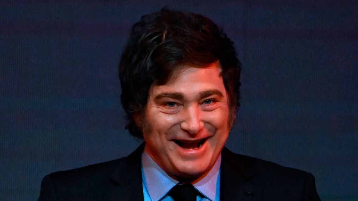 Argentina's President Javier Milei speaks during the EFI 2025 Economic Forum in Buenos Aires, on April 30, 2025. 