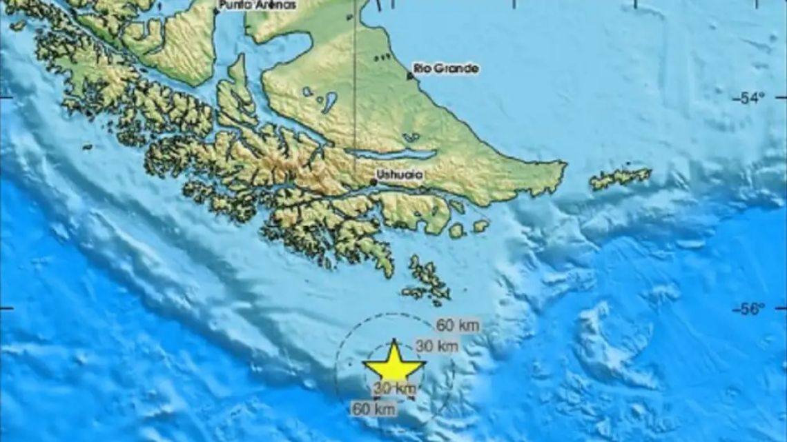 Un fuerte terremoto de 7,4 grados se registró al sur de Ushuaia y hay alerta de tsunami en Chile 