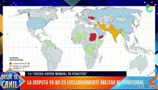 Mapamundi de conflictos bélicos en curso en 2025 - Desde el canil