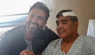 Leopoldo Luque junto a Diego Maradona