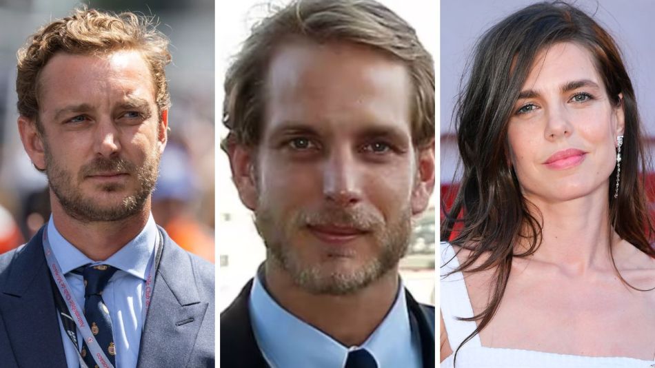 Andrea Casiraghi y sus hermanos, Pierre y Charlotte