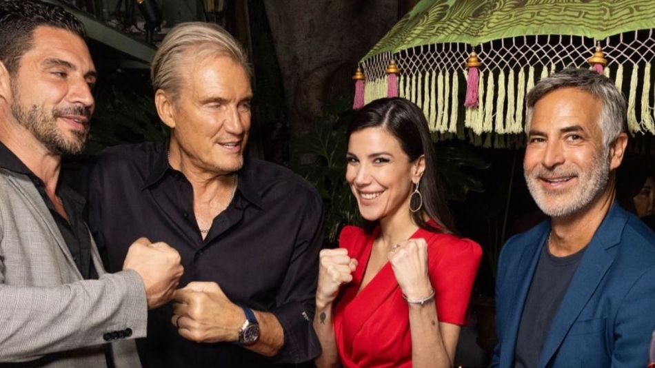 Matías Desiderio, Dolph Lundgren, Andrea Rincón y Guillermo Zapata