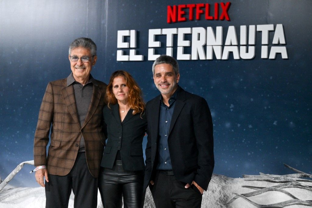 Hugo Sigman, Leticia Cristi y Matías Mosteirín, productores de 'El Eternauta'.