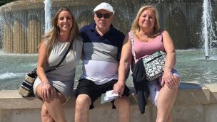 Paula Bernini y sus padres