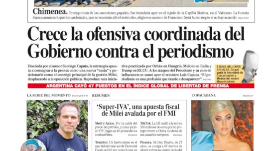 La tapa del Diario Perfil de este sábado 3 de mayo de 2025