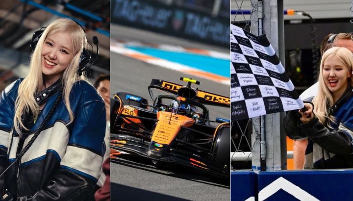 Rosé causó sensación en la carrera sprint del GP de Miami de la F1 2025: ondeó la bandera a cuadros y fue furor