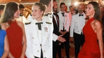De rojo y con los hombros al descubierto, el imponente look de Letizia Ortiz en su reencuentro con la Princesa Leonor en Panamá