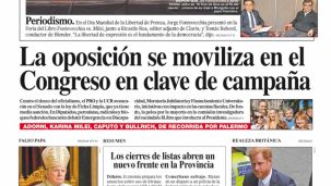 Tapa diario PERFIL domingo 3 de mayo de 2025. 