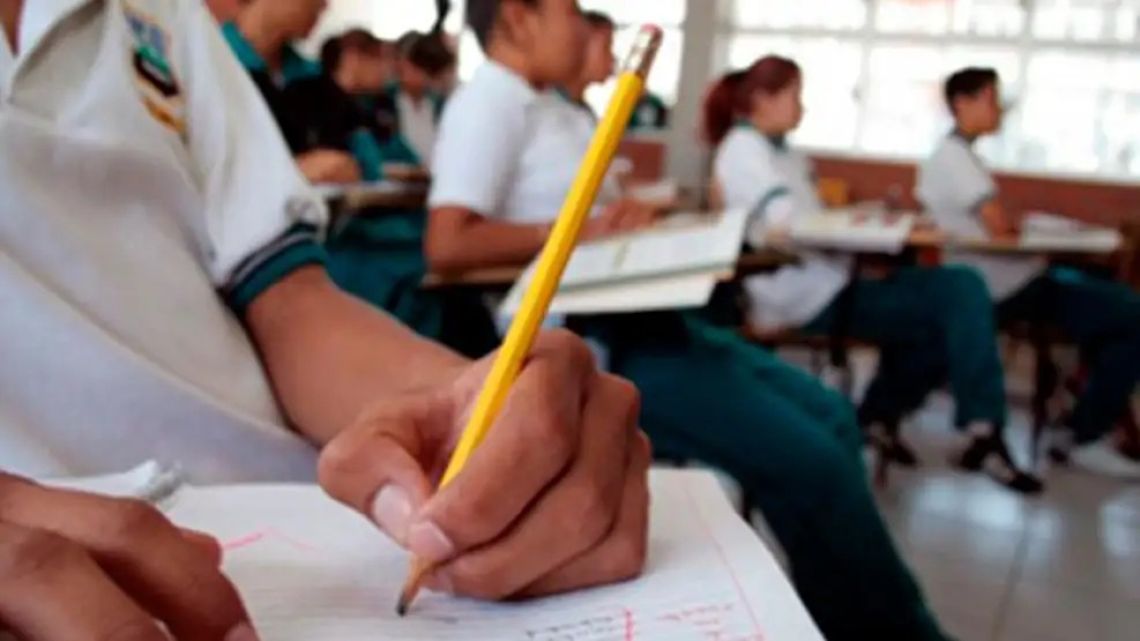 Students at a school in Argentina.