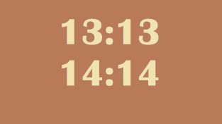 13:13 y 14:14