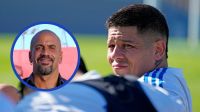 Juan Sebastián Verón y Marcos Rojo