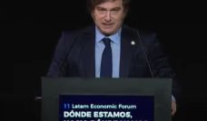 Javier Milei en el Latam Economic Forum 2025. 