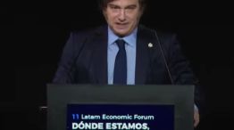 Javier Milei en el Latam Economic Forum 2025. 